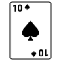 Ten Of Spades Playing Card icon
