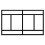 Tennis Court Black Outline icon