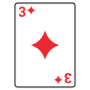 Three Of Diamonds Playing Card free icon for commercial use
