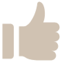 Thumbs Up Beige Like free icon for commercial use