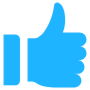 Thumbs Up Blue Like free icon for commercial use