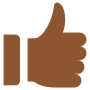 Thumbs Up Brown Like free icon for commercial use