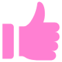 Thumbs Up Pink Like free icon for commercial use