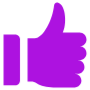 Thumbs Up Purple Like free icon for commercial use