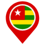 Togo Location Flag Pin icon