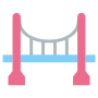 Tower Bridge Pink Blue free icon for commercial use