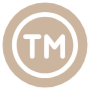 Trademark Beige Circle Round free icon for commercial use