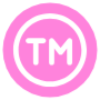 Trademark Pink Circle Round free icon for commercial use