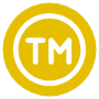 Trademark Yellow Circle Round free icon for commercial use