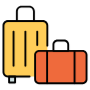 Travel Luggage And Suitcase free icon for commercial use