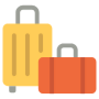 Travel Luggage And Suitcase free icon for commercial use