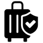 Travel Tourism Insurance Black Luggage free icon for commercial use