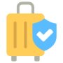 Travel Tourism Insurance Luggage free icon for commercial use