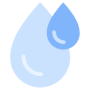 Two Blue Water Drops free icon for commercial use