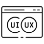 Ui Ux Website Design Black Outline free icon for commercial use