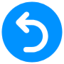 Undo Back Blue Round Arrow Button icon