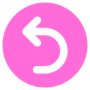 Undo Back Pink Round Arrow Button free icon for commercial use