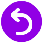 Undo Back Purple Round Arrow Button free icon for commercial use
