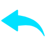 Undo Previous Left Arrow Light Blue free icon for commercial use
