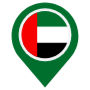 United Arab Emirates Location Flag Pin free icon for commercial use
