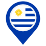 Uruguay Location Flag Pin icon