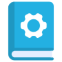 User Guide Manual Book Blue free icon for commercial use
