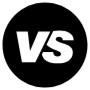 Versus Vs Black Round icon