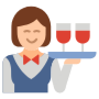 Waitress And Drinks free icon for commercial use