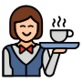 Waitress And Hot Drink icon