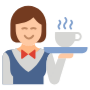 Waitress And Hot Drink icon