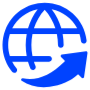 Website Blue Arrow free icon for commercial use