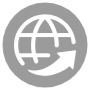 Website Gray Round Circle free icon for commercial use