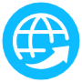 Website Light Blue Round Circle free icon for commercial use