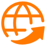 Website Orange Arrow free icon for commercial use