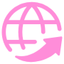 Website Pink Arrow free icon for commercial use