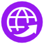 Website Purple Round Circle free icon for commercial use
