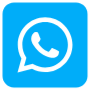 Whatsapp Blue Square free icon for commercial use