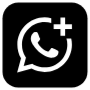 Whatsapp Business App Black And White free icon for commercial use