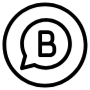 Whatsapp Business Circle Round Black Outline free icon for commercial use