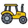 Yellow Tractor Vehicle icon