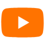 Youtube Logo Orange free icon for commercial use