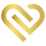 Abstract Heart Golden Aesthetic icon