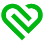 Abstract Heart Green Aesthetic icon