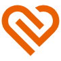 Abstract Heart Orange Aesthetic free icon for commercial use