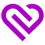 Abstract Heart Purple Aesthetic icon