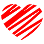 Abstract Heart Red Sketch icon