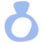 Abstract Shape Ring Blue icon