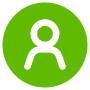 Account Circle Round Green free icon for commercial use