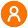 Account Circle Round Orange free icon for commercial use