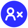 Account Delete Circle Naval Blue icon